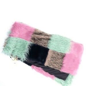 Topshop Multicolor Faux Fur Scarf